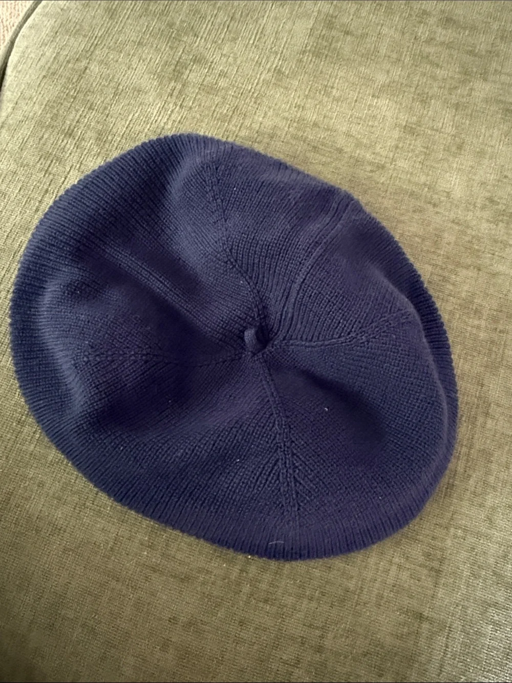 Janie and Jack Navy Blue Knit Beret with Bow